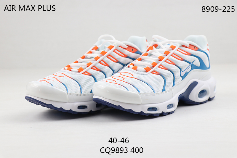2020 Nike Air Max TN Plus White Blue Orange Shoes